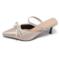Pointed-toe stiletto slippers, women's outerwear slip-on mules, 2026 summer fashion european and american style high heels wholesale
