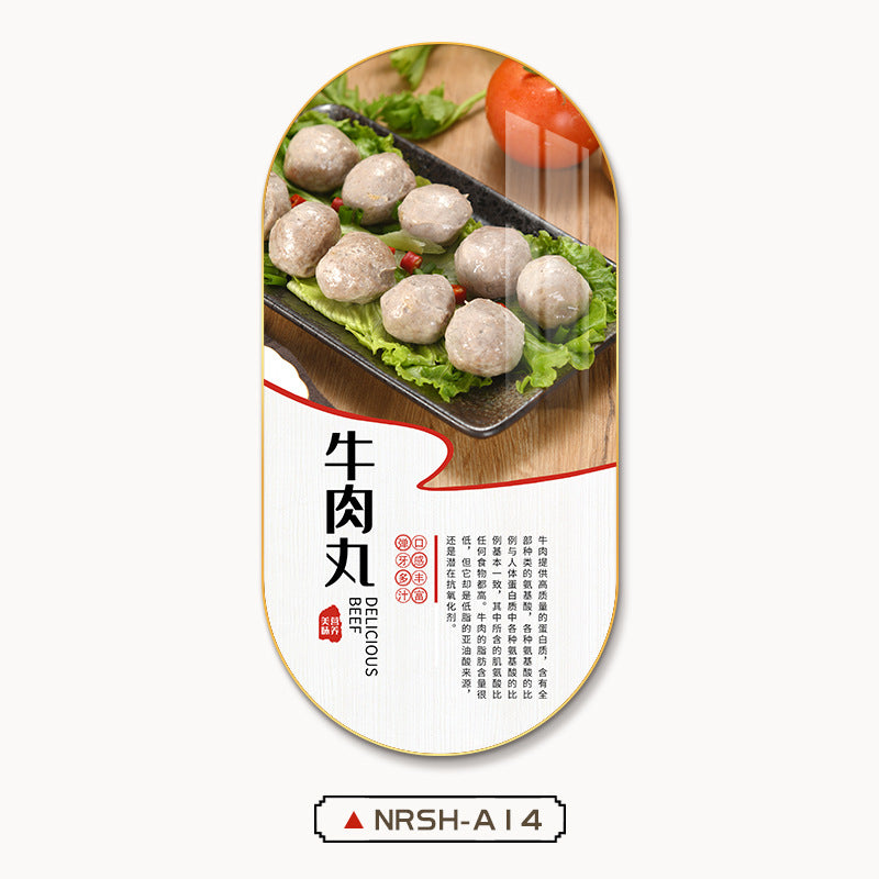 Chaoshan beef hot pot shop decorative painting beef part map poster mural hotel box restaurant barbecue shop hanging painting