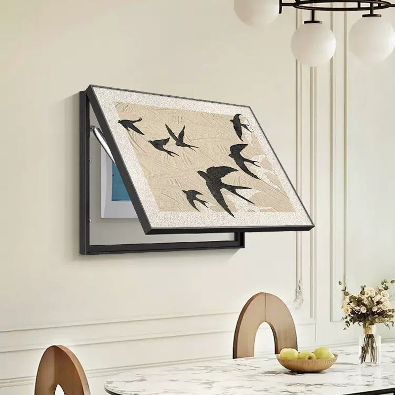 French medieval style meter box decorative painting niche art switch box decoration blocking retro distribution box hanging painting