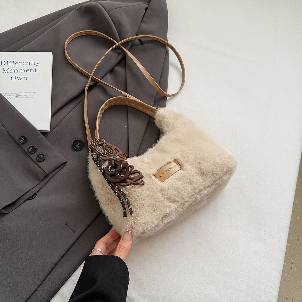 hot-selling korean stylestuffed bag for women 2025fall and winterniche style super popular shoulder bageasiest for match atmosphere handbag