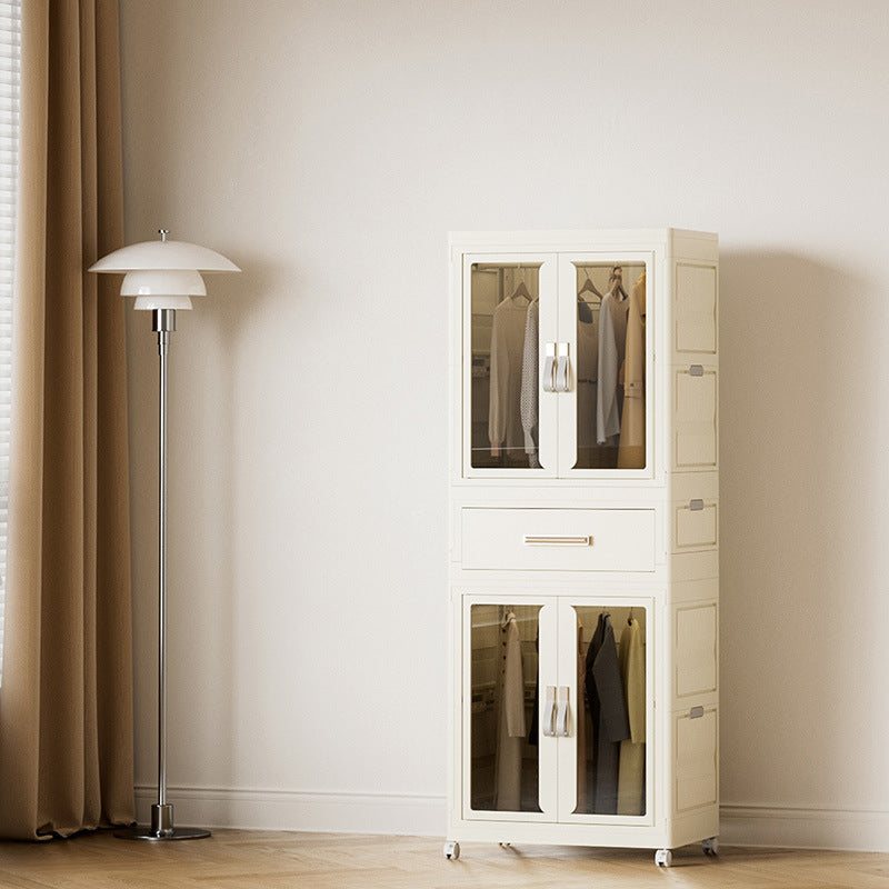 Children's Wardrobe Bedroom Household Storage Cabinet Baby Storage Box Toy Clothes Storage Box Plastic Folding Locker