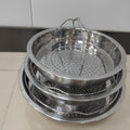 New 316 stainless steel double handle steaming tray - multi-purpose steamer insert for home kitchen rice cookers - wholesale