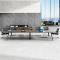 Saint-li rectangular conference table and chair set, training table and chair combination, rounded corner meeting office desk, reception desk