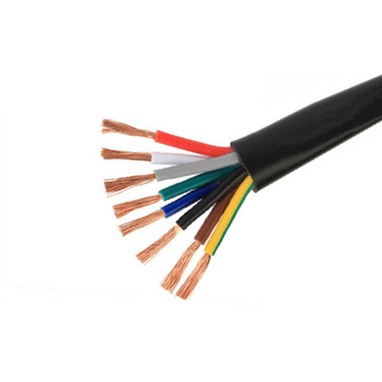 RVV8 core national standard sheathed wire 0.5 0.75 1.0 1.5 2.5 multi-core color control wire multi-strand soft copper wire