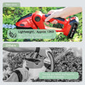 Lithium battery powered cordless pruning shears, grass trimmer, hedge trimmer - one-handed electric hedge trimmer for pruning, trimming, greening, and gardening