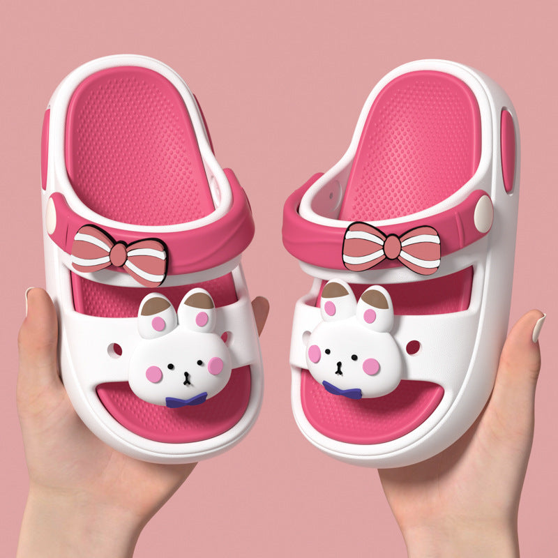 3d capybara kids' slippers - new 2025 summer collection for girls, indoor home cartoon non-slip sandals for boys
