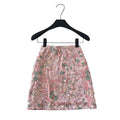 Fashionable age-reducing heavy sequin flower skirt for women high waistslimming look a-line short skirt work clothingaccessible luxuryclassy sense