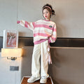 Girls' trendy streetwear sweatshirt,  new style, fashionable single-piece top, jacket, stylish spring and autumn outerwear for older girls, influencer-approved