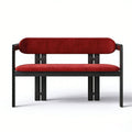 Medieval style solid wood bench for home stool bed end stool backrest bench soft bench black shoe changing stool