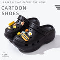 2025 new women's platform clogs: height-boosting, non-slip, odor-resistant, closed-toe sandals and slippers for summer outdoor wear