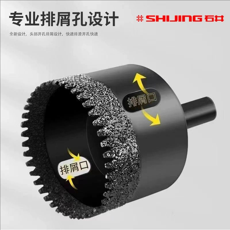 Sawtooth Angle Grinder Hole Opener Full Tile Triangular Shank Toothed Marble Granite Slabs Brazing Dry Drill Bits