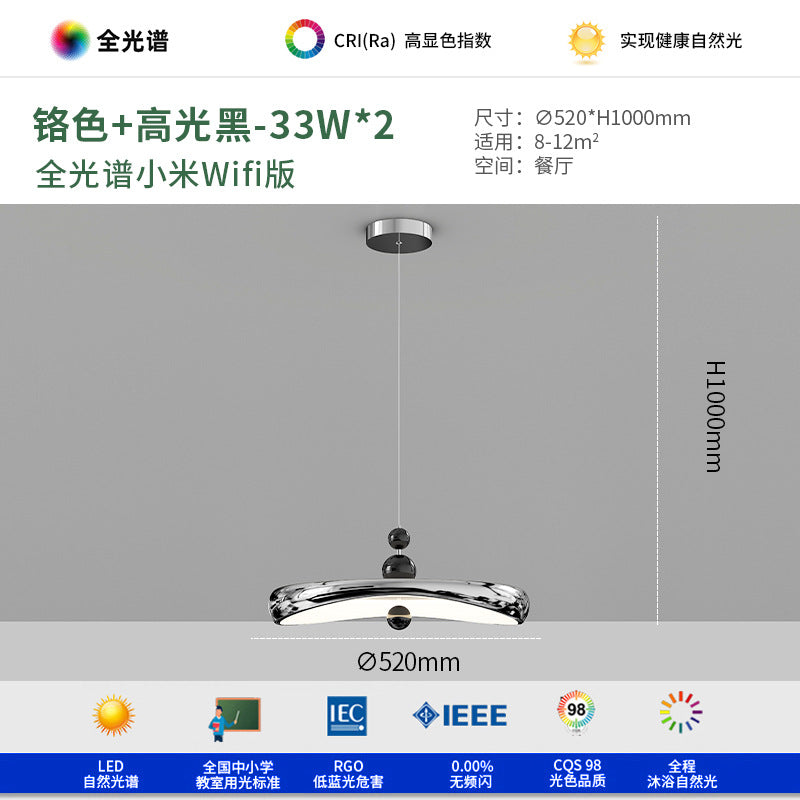 Full Spectrum Restaurant Chandelier Dining Room Bar Eye Protection Medieval French Cream Wind Flying Saucer Light Dining Table Light Zhongshan Lighting