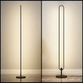 Minimalist light luxury long nordic bedroom bedside living room standing floor lamp casual modern atmosphere line remote control lamp