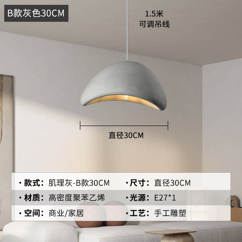 Wabi Silent Wind Chandelier Cream Wind Clothing Store Model Room B & B Restaurant Hotel Empty Villa Living Room Restaurant Lighting