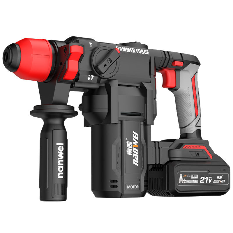 Wholesale 28t brushless rechargeable electric hammer lithium electric impact drill concrete cordless heavy duty square handle electric hammer pick dual use