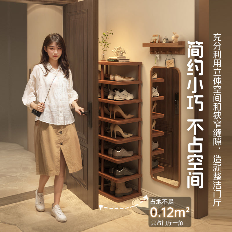 Shoe rack home door multi-layer strong and good-looking small narrow rack rental simple indoor shoe storage rack storage shoe cabinet