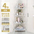 【foldable & no assembly】wrought iron bathroom corner shelf - freestanding organizer for bathroom, toilet, and kitchen