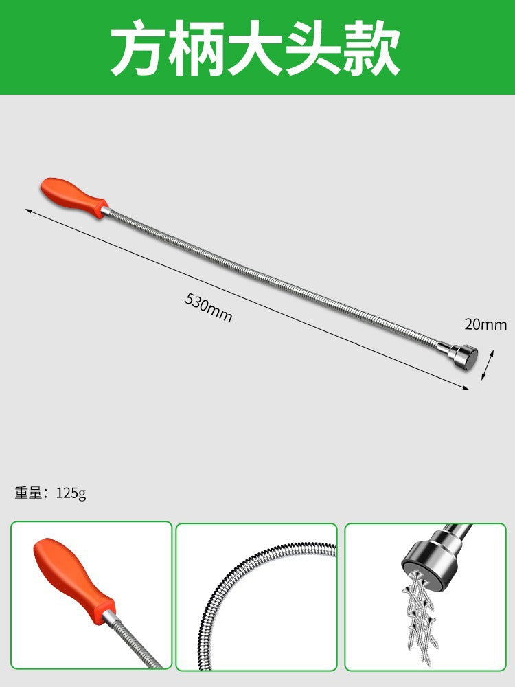 Baolian strong magnetic iron picker auto repair strong stick suction screw tool for home with light bendable metal suction rod