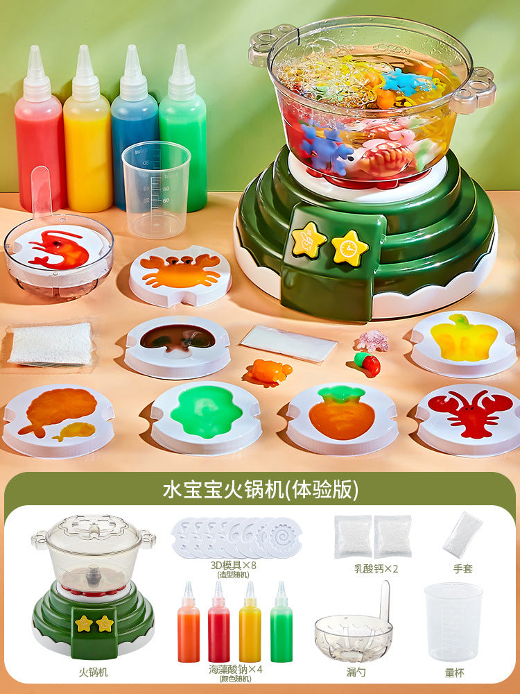 Mushroom water baby children DIY handmade magic water elf kitchen toy puzzle boy girl birthday gift