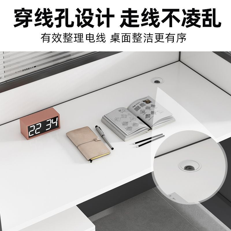 Executive office desk and chair set, four-seat partition, minimalist modern screened workstation, office computer desk for employees