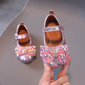 Girls' princess shoes, baby girl leather shoes, new summer soft-soled children's shoes, kids' shoes, baby sequin bow shoes
