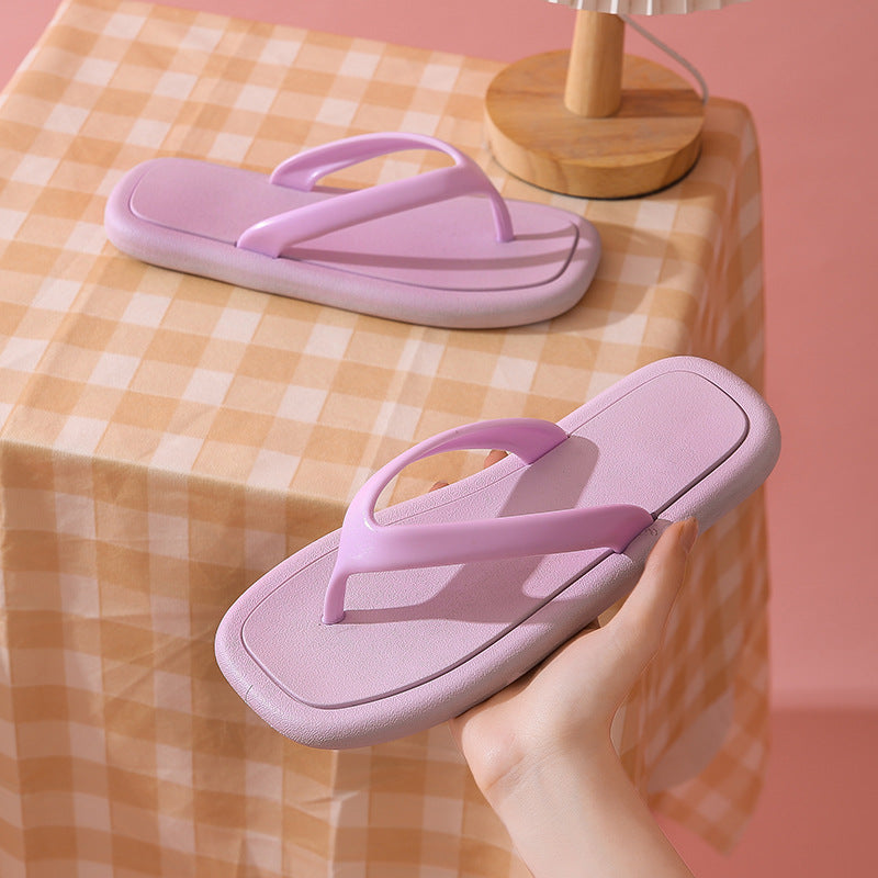 Women's flip-flops summeroutwearins style popularfashionnon-slipdeodorizing filter beach thick soleplaid sandals women