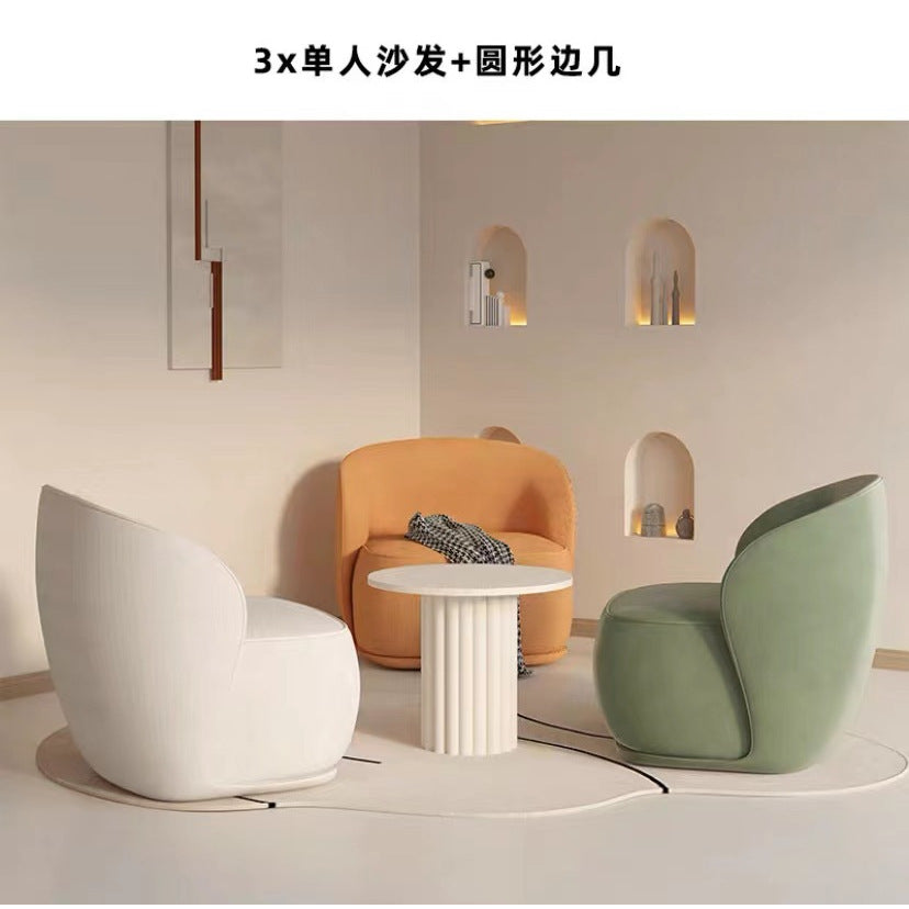 Single sofa chair popular balcony casual single chair beauty salon rest area reception negotiation table and chair combination scandinavian