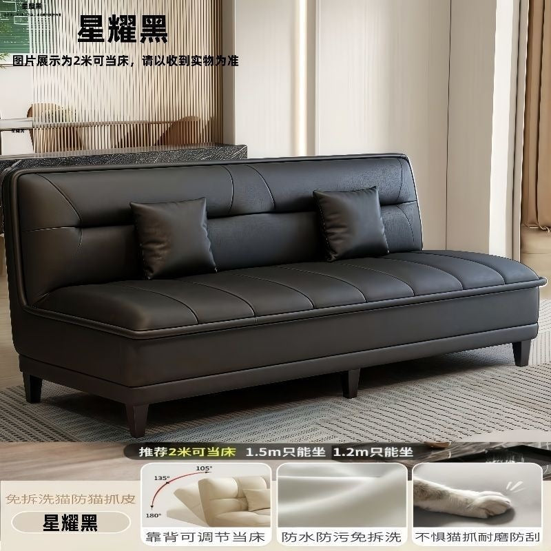 Popular sofa bed modern three-speed foldable sofa bed all-in-one dual-purpose cat scratching leather sofa casual living room sofa bed