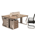 Computer desk and chair set - modern minimalist conference table for meetings, partitioned multi-person office desk for employees