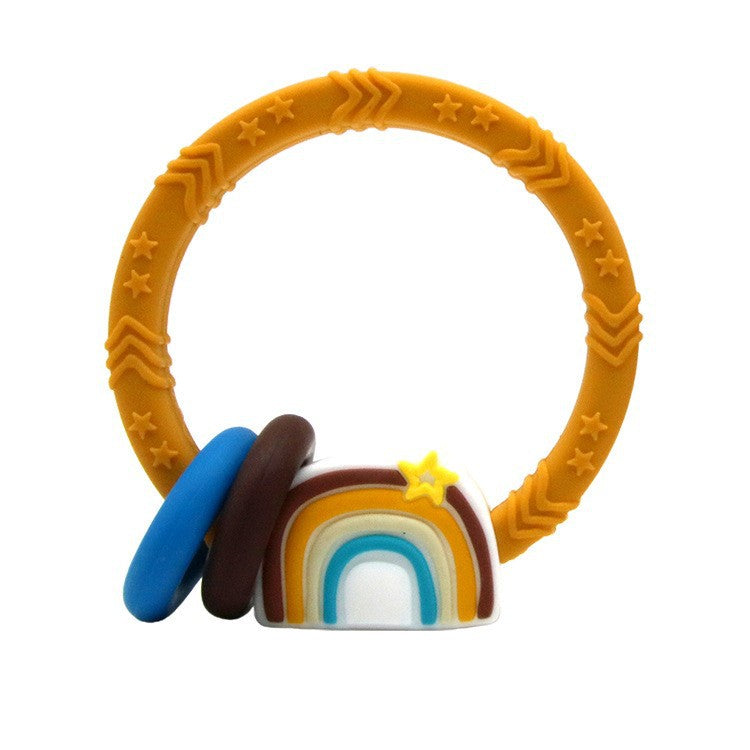 Food Grade Silicone Bite Le Toothpaste Lollipop Cactus Hand Grip Ring Toothpaste Infant Toothpaste Grinding Stick