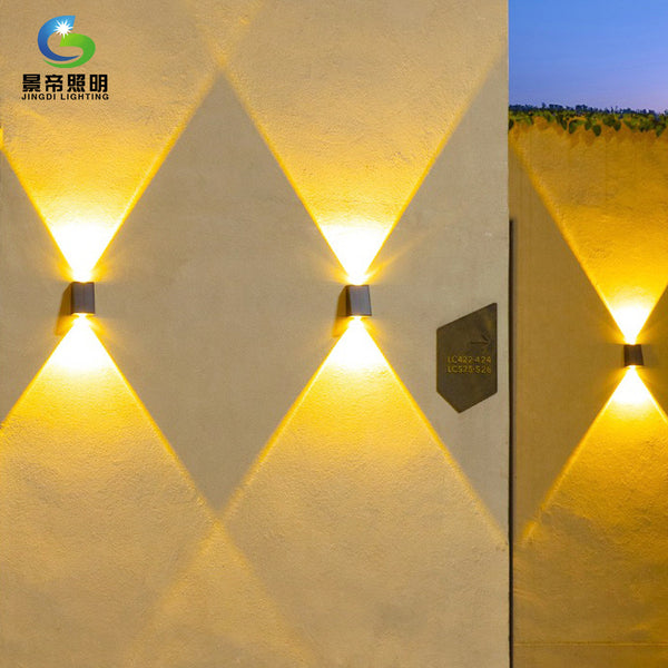 Solar wall washer villa garden outdoor waterproof ambient light outdoor decoration wall light landscape luminous wall light