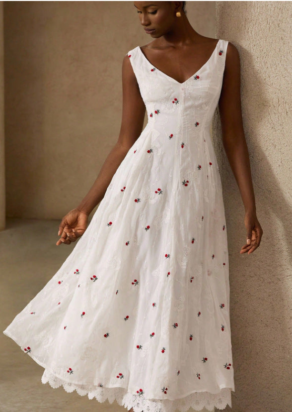 sweet & spicy floral print cami dress - women's summer polka dot slim-fit sleeveless maxi dress