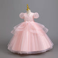 New arrival: export-quality children's formal dress - beaded wedding gown, princess dress for little girls, perfect for piano recitals and performances. kids dress