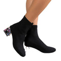 Fashion low-top elastic boots fall and winternew arrivalfashion thin boots rhinestone thick heel fly woven square toe short boots women's shoes