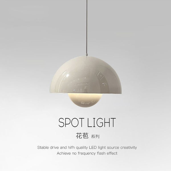 Internet celebrity cream wind shell round ball chandelier bedroom bedside lamp modern simple bar entrance aisle hanging line lamp
