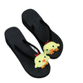 Plus size cute cartoon animal platform flip-flops - lightweight, casual, comfortable, perfect for shopping, travel, and beach days