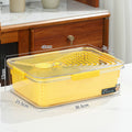 Refrigerator storage box double layer drain basket crisper pet plastic transparent thickened fruit vegetable freezer storage box
