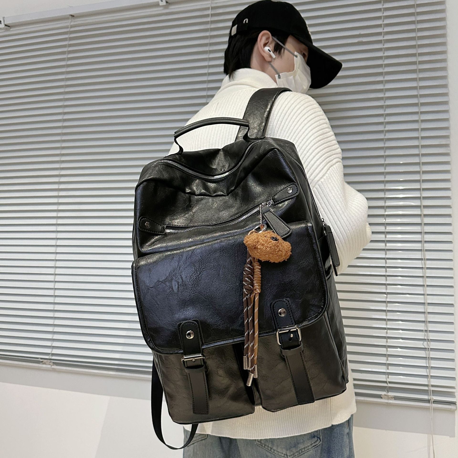 School bag boys large capacity Korean version versatile backpack Japanese literary versatile junior high school students girls backpack