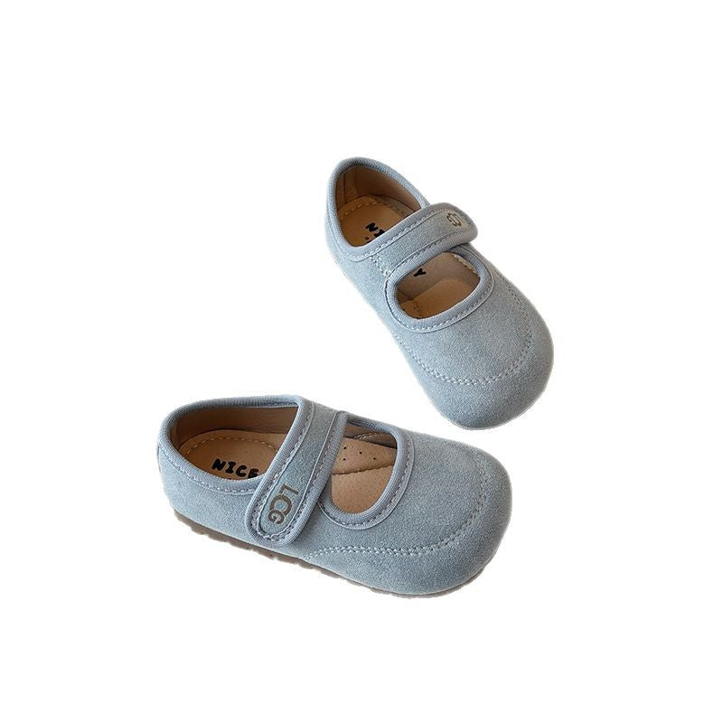 Children's French small leather shoes 2025 spring and autumn new Korean version of girls matte soft-soled princess shoes Birken Doudou shoes