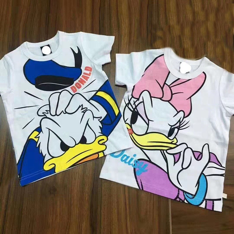 Children's short-sleeved t-shirts for boys and girls, kids' tees, summer  new arrivals, breathable cartoon tops for toddlers and young children