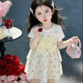 Girls' summer fashionable dress, new baby bow princess dress, wholesale from export factory