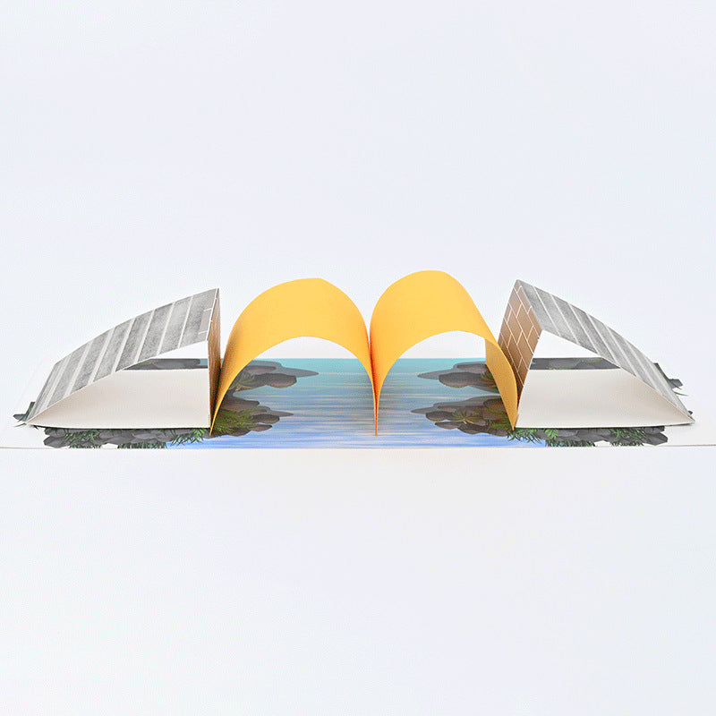 Paper bridge handmade DIY scientific small production experiment puzzle creative small invention STEAM training teaching aids material package