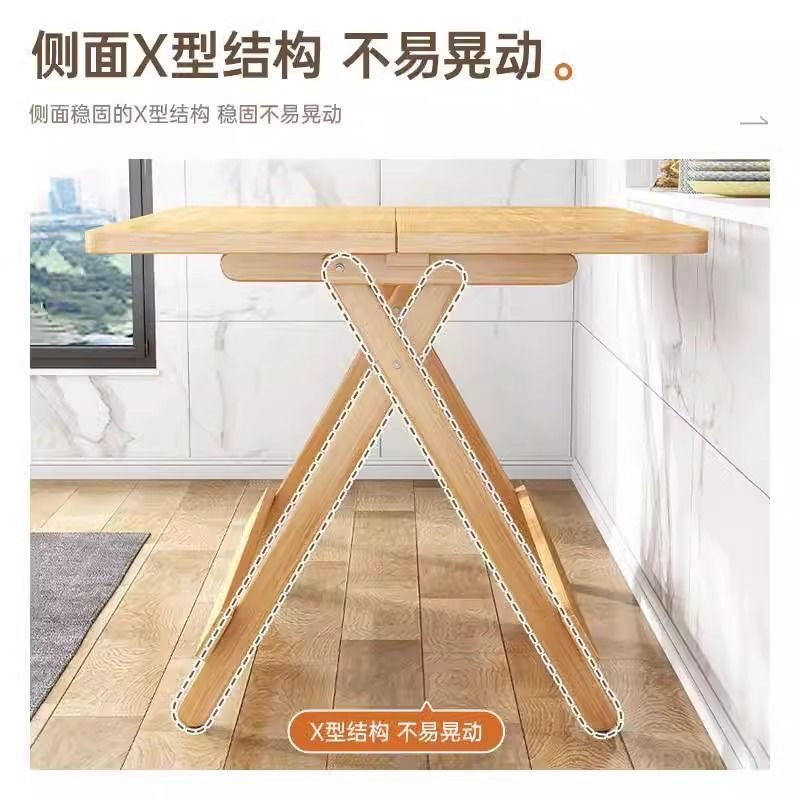 Installation-free foldable tablefor homesmall apartment dining tableoutdoor portable simple square tablesquare night market stall table