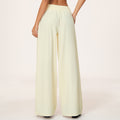 Factory direct: women's loose wide-leg pants with double-panel waistband, breathable & quick-drying, high-waisted tummy control workout leggings - style 9599