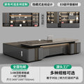 Double cabinet 3.4m desktop splicing + 9-door filing cabinet