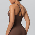 New arrival cross-border pure color double-sided nylon cross back tight sports intimates running fitness yoga wear tops for women