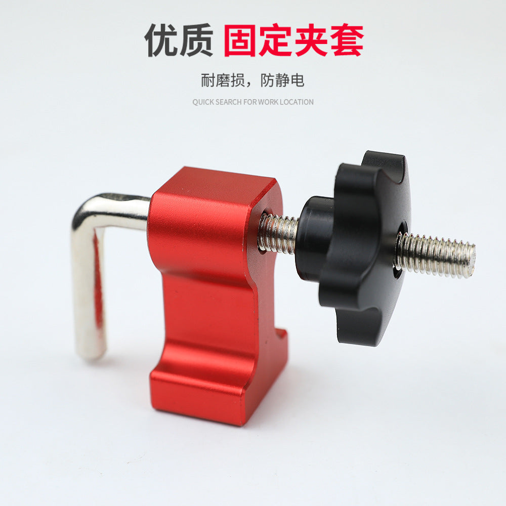 Woodworking right angle fixture, puzzle fixing clip 90 degree right angle positioning ruler, aluminum alloy woodworking right angle positioner