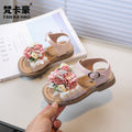 Vancahao girls' sandals -  summer new collection: stylish floral soft-soled kids' sandals, perfect beach shoes for little girls