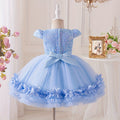 New arrival cross-border kids performance dress lace princess skirt festival tutu skirt gauze skirt first birthday dress performance costume