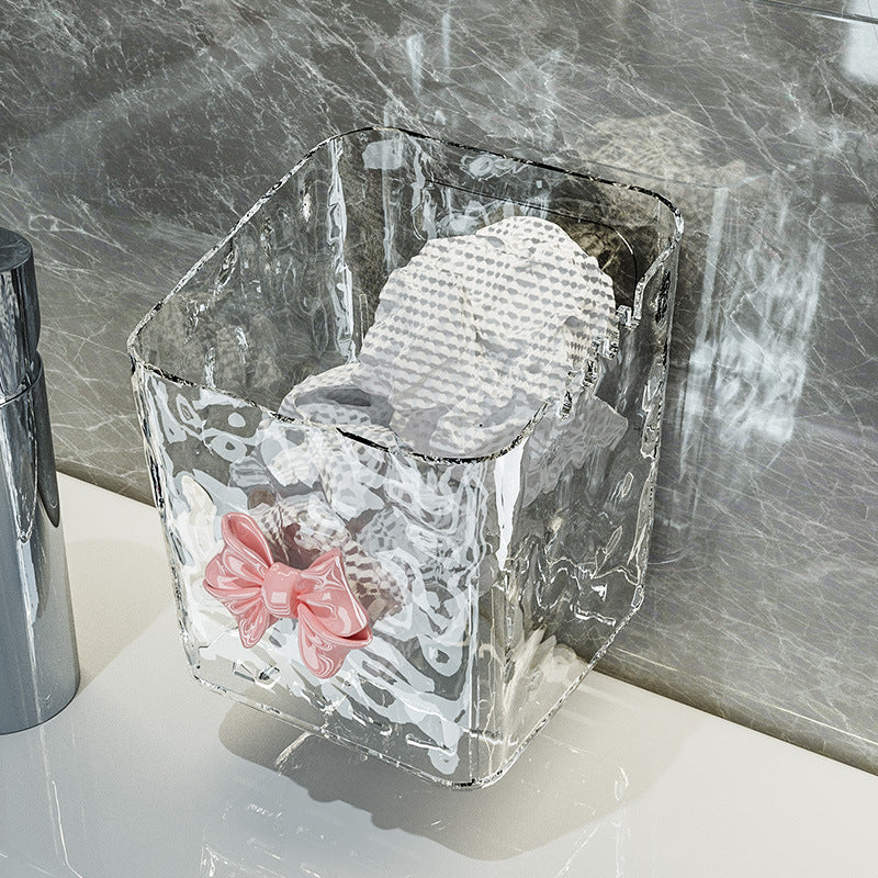 Waste towel storage box bathroom punch-free toothbrush toothpaste storage rack wash basin razor storage tube
